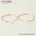 97346 xuping meilleure vente haute qualité grand cercle rose couleur or dames élégantes boucles d&#39;oreilles